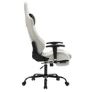 Irodai/gamer szék, fehér/fekete, PAPIBAS