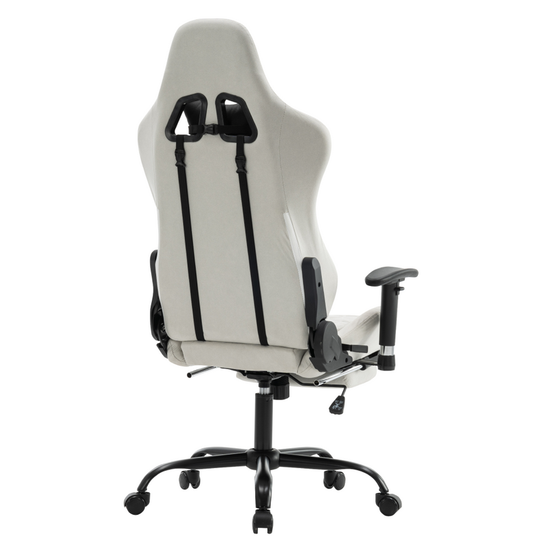 Irodai/gamer szék, fehér/fekete, PAPIBAS