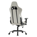 Irodai/gamer szék, fehér/fekete, teherbírás 150 kg, PAPIBAS