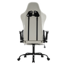 Irodai/gamer szék, fehér/fekete, PAPIBAS