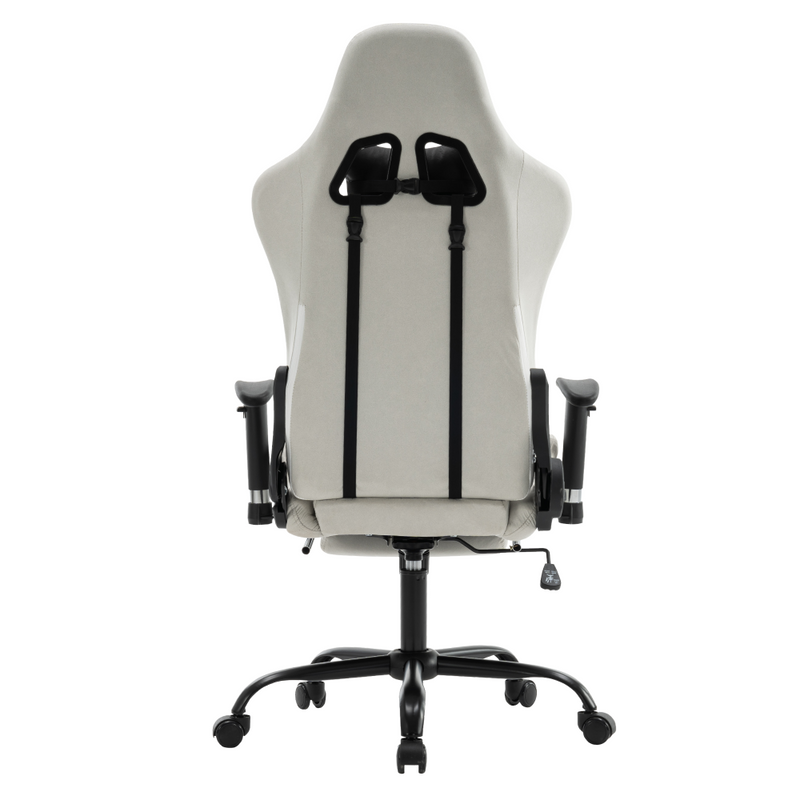 Irodai/gamer szék, fehér/fekete, PAPIBAS