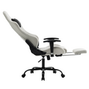 Irodai/gamer szék, fehér/fekete, PAPIBAS