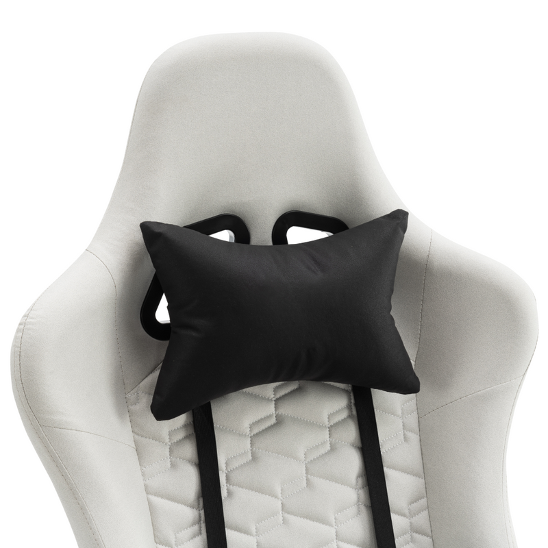 Irodai/gamer szék, fehér/fekete, PAPIBAS