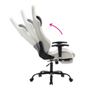 Irodai/gamer szék, fehér/fekete, PAPIBAS