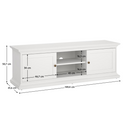 TV-asztal, fehér, PARIS 77810