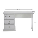 PC asztal, fehér, PARIS 77821