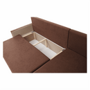 Univerzális ülőgarnitúra, barna/bézs, PAULITA NEW