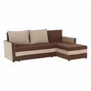 Univerzális ülőgarnitúra, barna/bézs, PAULITA NEW