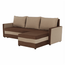 Univerzális ülőgarnitúra, barna/bézs, PAULITA NEW