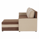 Univerzális ülőgarnitúra, barna/bézs, PAULITA NEW