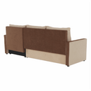 Univerzális ülőgarnitúra, barna/bézs, PAULITA NEW