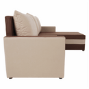 Univerzális ülőgarnitúra, barna/bézs, PAULITA NEW