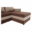 Univerzális ülőgarnitúra, barna/bézs, PAULITA NEW