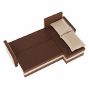 Univerzális ülőgarnitúra, barna/bézs, PAULITA NEW