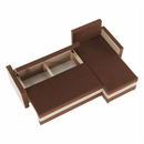 Univerzális ülőgarnitúra, barna/bézs, PAULITA NEW