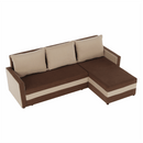 Univerzális ülőgarnitúra, barna/bézs, PAULITA NEW