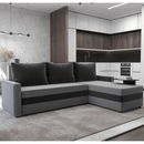 Univerzális ülőgarnitúra, szürke/fekete, PAULITA NEW