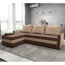 Univerzális ülőgarnitúra, barna/bézs, PAULITA NEW