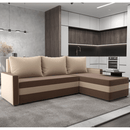 Univerzális ülőgarnitúra, barna/bézs, PAULITA NEW