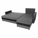 Univerzális ülőgarnitúra, szürke/fekete, PAULITA NEW