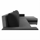 Univerzális ülőgarnitúra, szürke/fekete, PAULITA NEW