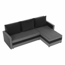 Univerzális ülőgarnitúra, szürke/fekete, PAULITA NEW