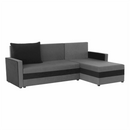 Univerzális ülőgarnitúra, szürke/fekete, PAULITA NEW