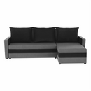 Univerzális ülőgarnitúra, szürke/fekete, PAULITA NEW