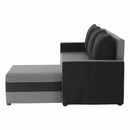 Univerzális ülőgarnitúra, szürke/fekete, PAULITA NEW