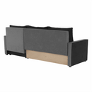 Univerzális ülőgarnitúra, szürke/fekete, PAULITA NEW