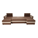 Univerzális ülőgarnitúra, barna/bézs, PAULITA U