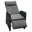 Állítható kerti szék, fekete/szürke, PAVIO