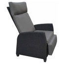 Állítható kerti szék, fekete/szürke, PAVIO