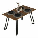 Étkezőasztal, tölgy/fekete, 140x83 cm, PEDAL