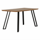 Étkezőasztal, tölgy/fekete, 140x83 cm, PEDAL