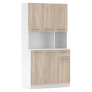 Hatajtós szekrény, fehér/sonoma tölgy, PELION NEW