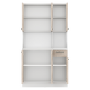 Hatajtós szekrény, fehér/sonoma tölgy, PELION NEW