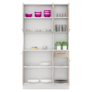 Hatajtós szekrény, fehér/sonoma tölgy, PELION NEW