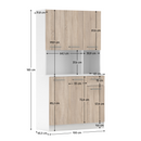 Hatajtós szekrény, fehér/sonoma tölgy, PELION NEW