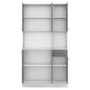 Hatajtós szekrény, fehér/grafit, PELION NEW