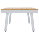 Kerti szett, fehér acél/tölgy/világosszürke, PELOR