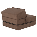 Összecsukható matrac/fotel, 2v1, világosbarna, PELOS