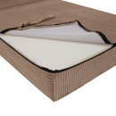 Összecsukható matrac/fotel, 2v1, világosbarna, PELOS