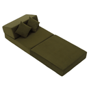 Összecsukható matrac/fotel, 2v1, olivazöld, PELOS