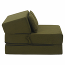 Összecsukható matrac/fotel, 2v1, olivazöld, PELOS