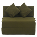 Összecsukható matrac/fotel, 2v1, olivazöld, PELOS