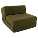 Összecsukható matrac/fotel, 2v1, olivazöld, PELOS