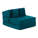 Összecsukható matrac/fotel, 2v1, petróleumzöld, PELOS