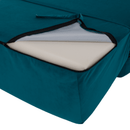Összecsukható matrac/fotel, 2v1, petróleumzöld, PELOS
