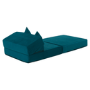 Összecsukható matrac/fotel, 2v1, petróleumzöld, PELOS